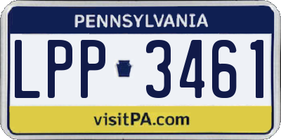 PA license plate LPP3461