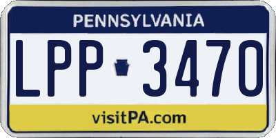 PA license plate LPP3470