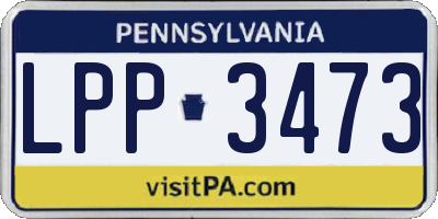 PA license plate LPP3473