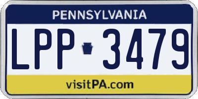 PA license plate LPP3479