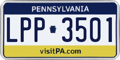 PA license plate LPP3501