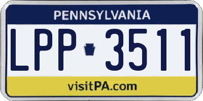 PA license plate LPP3511