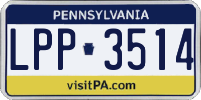PA license plate LPP3514