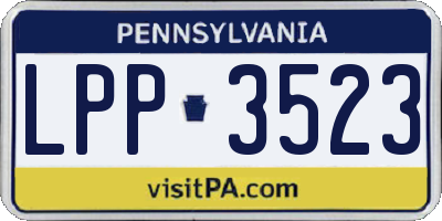PA license plate LPP3523