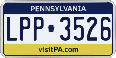 PA license plate LPP3526