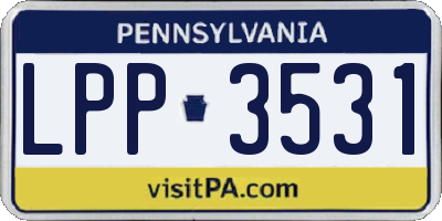 PA license plate LPP3531