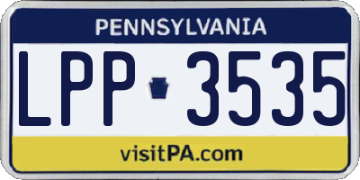 PA license plate LPP3535