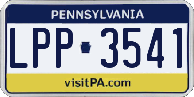 PA license plate LPP3541