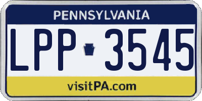 PA license plate LPP3545