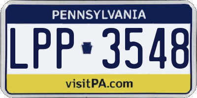 PA license plate LPP3548