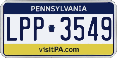 PA license plate LPP3549