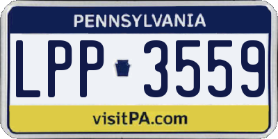 PA license plate LPP3559