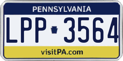PA license plate LPP3564