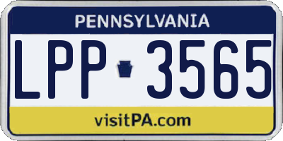PA license plate LPP3565