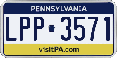 PA license plate LPP3571