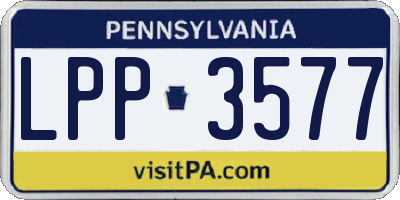PA license plate LPP3577