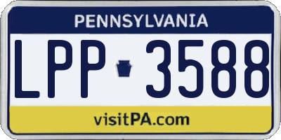 PA license plate LPP3588
