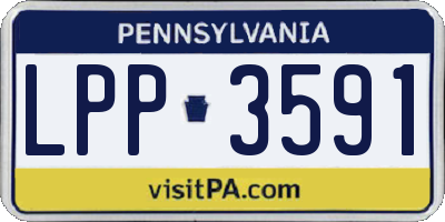 PA license plate LPP3591
