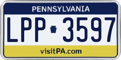 PA license plate LPP3597