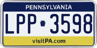 PA license plate LPP3598