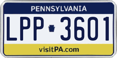 PA license plate LPP3601