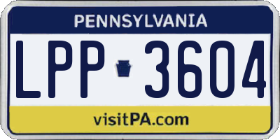 PA license plate LPP3604