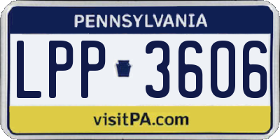 PA license plate LPP3606