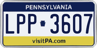 PA license plate LPP3607