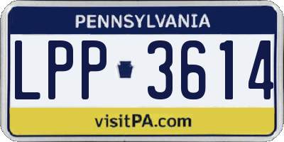 PA license plate LPP3614