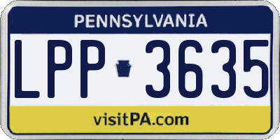PA license plate LPP3635