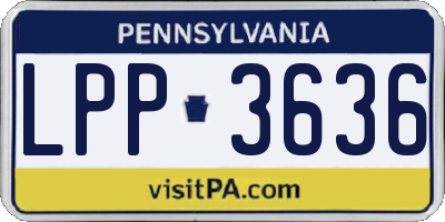 PA license plate LPP3636