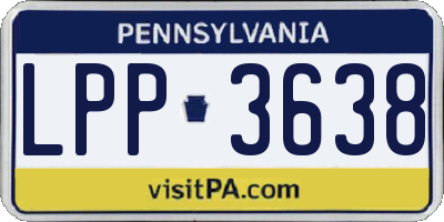 PA license plate LPP3638