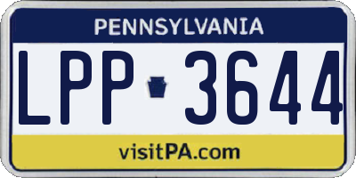 PA license plate LPP3644
