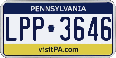 PA license plate LPP3646