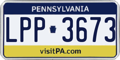 PA license plate LPP3673