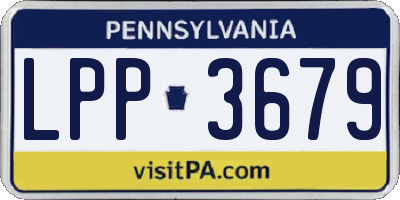 PA license plate LPP3679