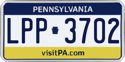 PA license plate LPP3702