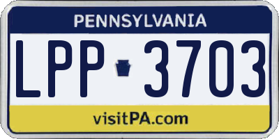 PA license plate LPP3703