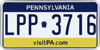 PA license plate LPP3716