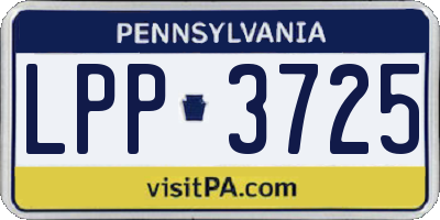 PA license plate LPP3725