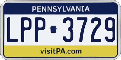PA license plate LPP3729
