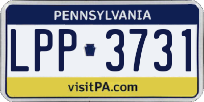 PA license plate LPP3731