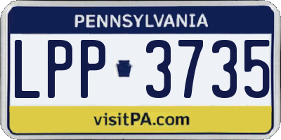 PA license plate LPP3735