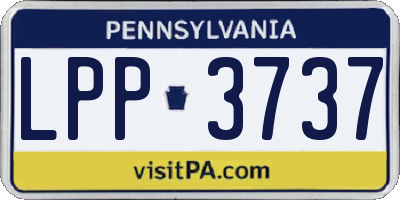 PA license plate LPP3737