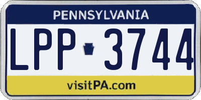 PA license plate LPP3744