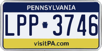 PA license plate LPP3746