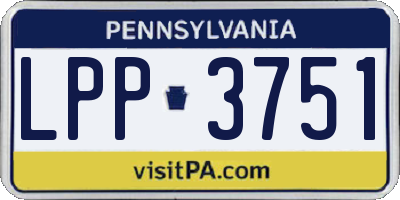 PA license plate LPP3751