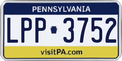 PA license plate LPP3752