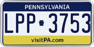 PA license plate LPP3753