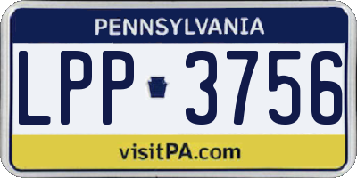 PA license plate LPP3756